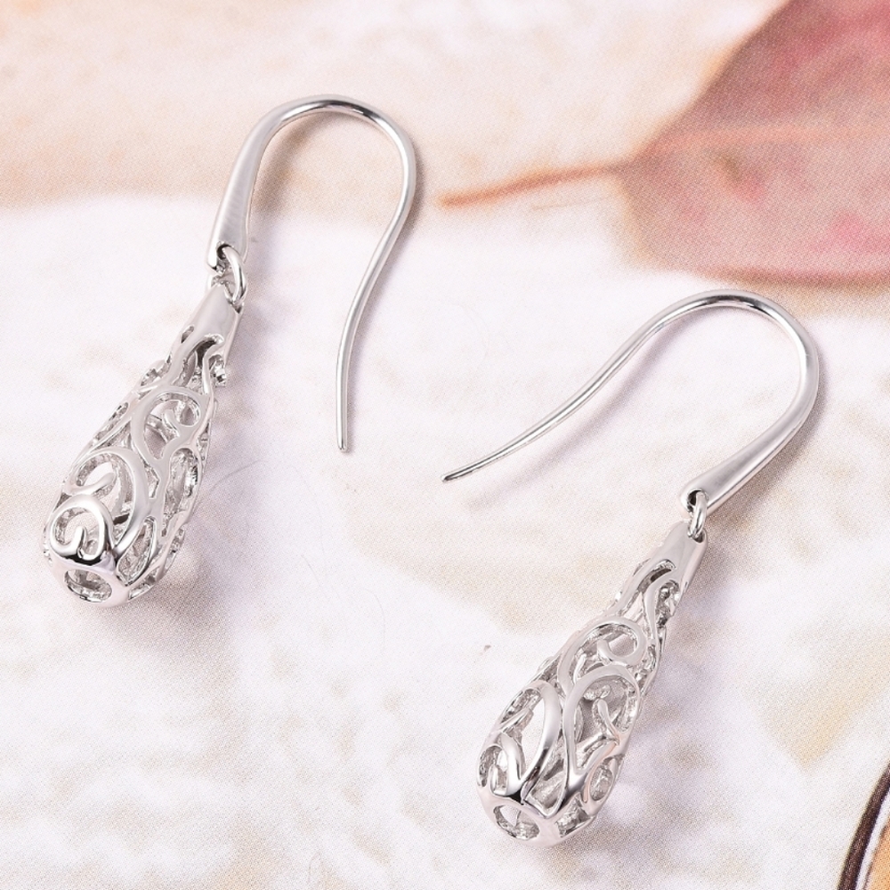 Sterling Silver Eccentric Drop Earrings